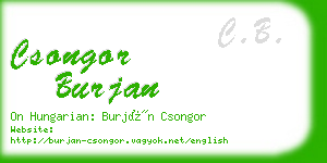 csongor burjan business card